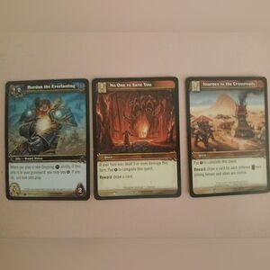 PERFECT CONDITION 3 NEW WORLD OF WARCRAFT cards Bhndle World Of Warcraft